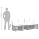 4-sæders sofa 4 pcs 4-Antal sæder Beige polyrattan