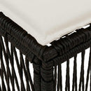 Fodskammel Sort polyrattan