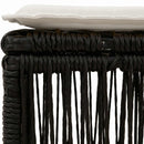 Fodskammel Sort polyrattan