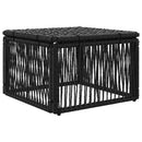 Fodskammel Sort polyrattan