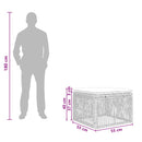 Fodskammel Sort polyrattan
