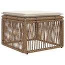 Fodskammel Beige polyrattan