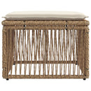 Fodskammel Beige polyrattan