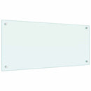 Køkkenbacksplash 2 pcs Hvid 90 x 40 cm hærdet glas