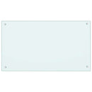 Køkkenbacksplash 2 pcs Hvid 90 x 50 cm hærdet glas