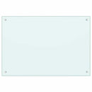 Køkkenbacksplash 2 pcs Hvid 90 x 60 cm hærdet glas