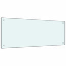 Køkkenbacksplash 2 pcs Hvid 100 x 40 cm hærdet glas