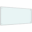 Køkkenbacksplash 2 pcs Hvid 100 x 50 cm hærdet glas