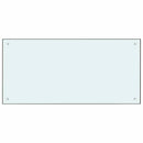 Køkkenbacksplash 2 pcs Hvid 100 x 50 cm hærdet glas