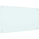 Køkkenbacksplash 2 pcs Hvid 100 x 60 cm hærdet glas