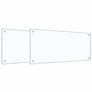Køkkenbacksplash 2 pcs Transparent 90 x 40 cm hærdet glas