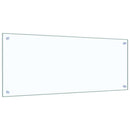 Køkkenbacksplash 2 pcs Transparent 100 x 40 cm hærdet glas