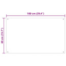 Køkkenbacksplash 2 pcs Transparent 100 x 40 cm hærdet glas