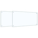 Køkkenbacksplash 2 pcs Transparent 100 x 50 cm hærdet glas