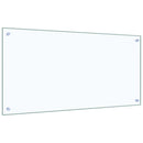 Køkkenbacksplash 2 pcs Transparent 100 x 50 cm hærdet glas