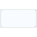 Køkkenbacksplash 2 pcs Transparent 100 x 50 cm hærdet glas