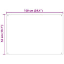 Køkkenbacksplash 2 pcs Transparent 100 x 50 cm hærdet glas
