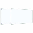 Køkkenbacksplash 2 pcs Transparent 100 x 60 cm hærdet glas