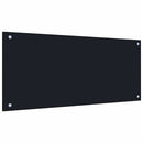 Køkkenbacksplash 2 pcs Sort 90 x 40 cm hærdet glas