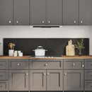 Køkkenbacksplash 2 pcs Sort 100 x 40 cm hærdet glas