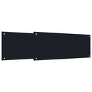 Køkkenbacksplash 2 pcs Sort 100 x 40 cm hærdet glas