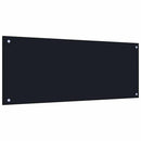Køkkenbacksplash 2 pcs Sort 100 x 40 cm hærdet glas