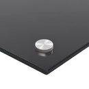 Køkkenbacksplash 2 pcs Sort 100 x 50 cm hærdet glas