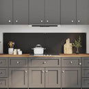 Køkkenbacksplash 2 pcs Sort 100 x 50 cm hærdet glas