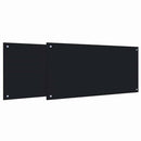 Køkkenbacksplash 2 pcs Sort 100 x 50 cm hærdet glas