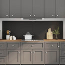 Køkkenbacksplash 2 pcs Sort 100 x 60 cm hærdet glas