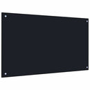 Køkkenbacksplash 2 pcs Sort 100 x 60 cm hærdet glas