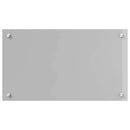 Køkkenbacksplash 2 pcs Lysegrå 70 x 40 cm hærdet glas