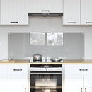 Køkkenbacksplash 2 pcs Lysegrå 70 x 50 cm hærdet glas