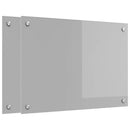 Køkkenbacksplash 2 pcs Lysegrå 70 x 50 cm hærdet glas