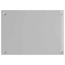 Køkkenbacksplash 2 pcs Lysegrå 70 x 50 cm hærdet glas