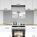Køkkenbacksplash 2 pcs Lysegrå 70 x 60 cm hærdet glas