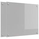Køkkenbacksplash 2 pcs Lysegrå 70 x 60 cm hærdet glas