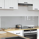 Køkkenbacksplash 2 pcs Lysegrå 80 x 40 cm hærdet glas