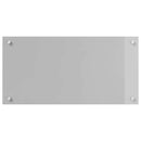 Køkkenbacksplash 2 pcs Lysegrå 80 x 40 cm hærdet glas