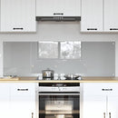 Køkkenbacksplash 2 stk. Lysegrå 80 x 50 cm hærdet glas