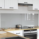 Køkkenbacksplash 2 pcs Lysegrå 80 x 50 cm hærdet glas