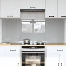 Køkkenbacksplash 2 pcs Lysegrå 80 x 60 cm hærdet glas