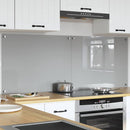 Køkkenbacksplash 2 pcs Lysegrå 80 x 60 cm hærdet glas