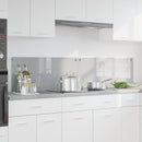 Køkkenbacksplash 2 pcs Lysegrå 90 x 40 cm hærdet glas