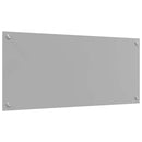Køkkenbacksplash 2 pcs Lysegrå 90 x 40 cm hærdet glas