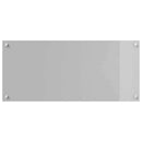 Køkkenbacksplash 2 pcs Lysegrå 90 x 40 cm hærdet glas