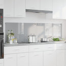 Køkkenbacksplash 2 pcs Lysegrå 90 x 50 cm hærdet glas