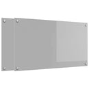 Køkkenbacksplash 2 pcs Lysegrå 90 x 50 cm hærdet glas