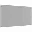 Køkkenbacksplash 2 pcs Lysegrå 90 x 50 cm hærdet glas