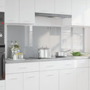 Køkkenbacksplash 2 pcs Lysegrå 90 x 60 cm hærdet glas